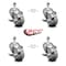 Service Caster 3.5 Inch Gray Polyurethane Swivel 12mm Threaded Stem Caster Set with Brake SCC-TS20S3514-PPUB-TLB-M1215-4 - alternate 5
